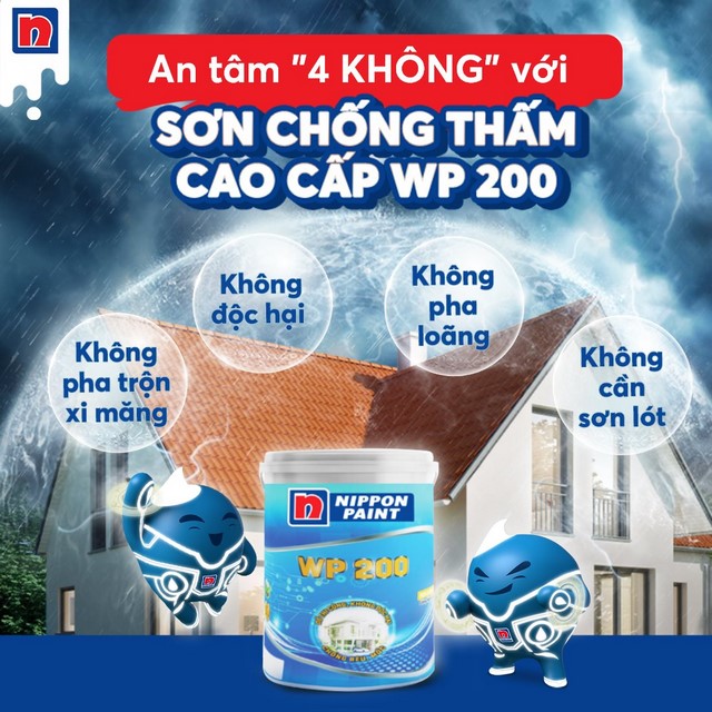 Sơn chống thấm WP 200 cho nhà bị rộp