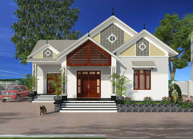 sơn nhà cấp 4 đẹp 4