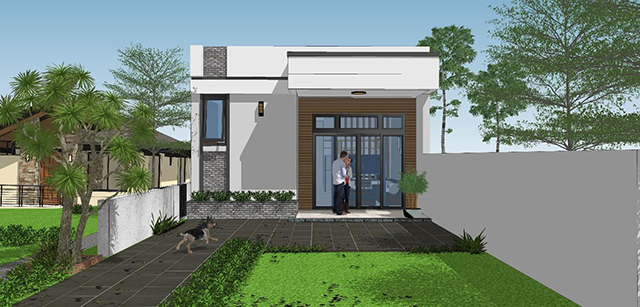 sơn nhà cấp 4 đẹp 6