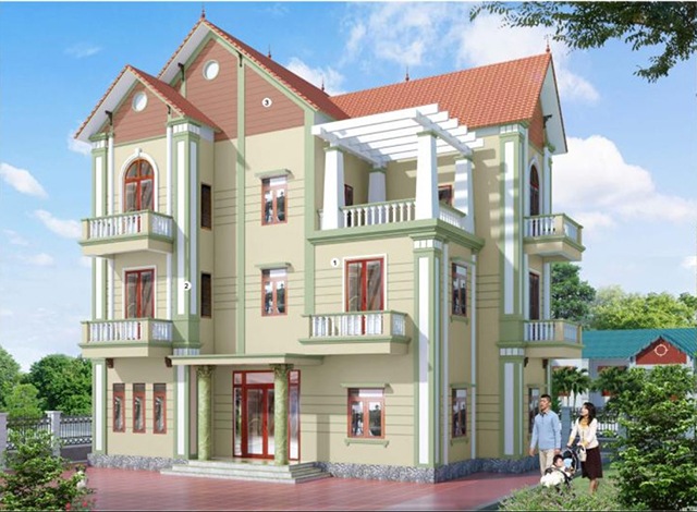 sơn nhà mái thái đẹp 13