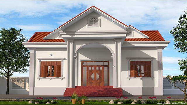 sơn nhà mái thái đẹp 15