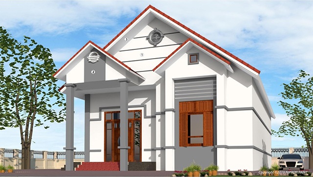 sơn nhà mái thái đẹp 17