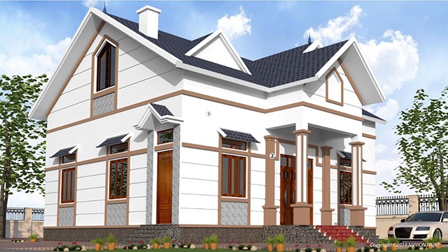 sơn nhà mái thái đẹp 20
