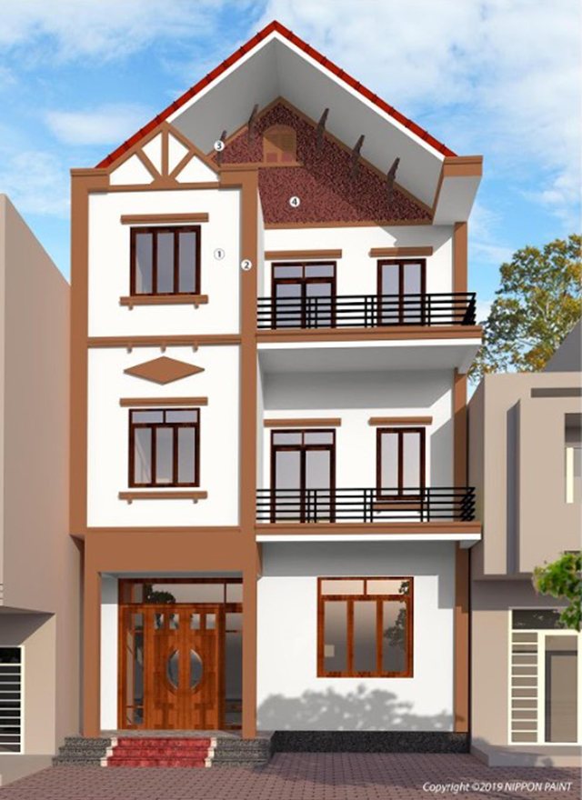 sơn nhà mái thái đẹp 5