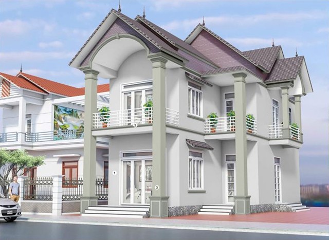sơn nhà mái thái đẹp 8