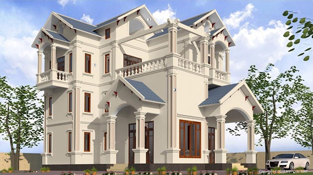 sơn nhà mái thái đẹp 9