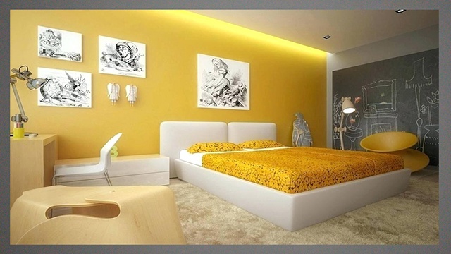 sơn nội thất màu vàng 13