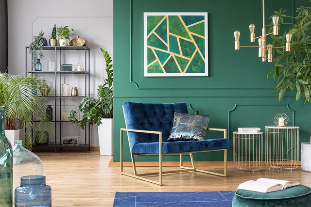 Màu xanh lá tone màu đậm thanh lịch (Màu Emerald Sea 54A-1A)