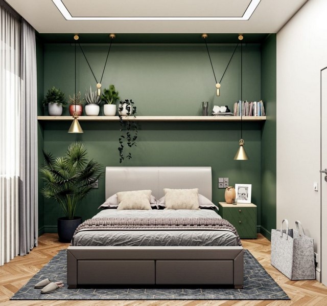 sơn phòng ngủ 2 màu 01