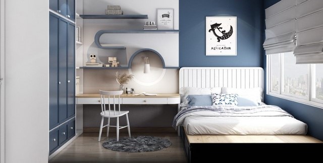 sơn phòng ngủ 2 màu 10