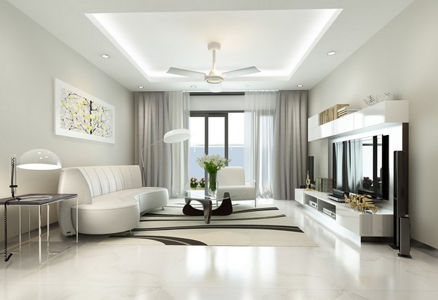 Sơn tường xám trắng nhạt đầy tinh tế (Mã màu Far Horizon 65A - 2P)