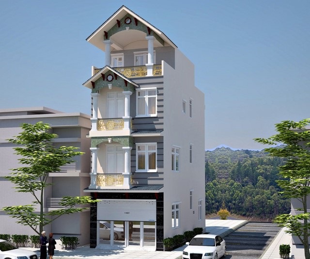 sơn tường màu xám trắng 05