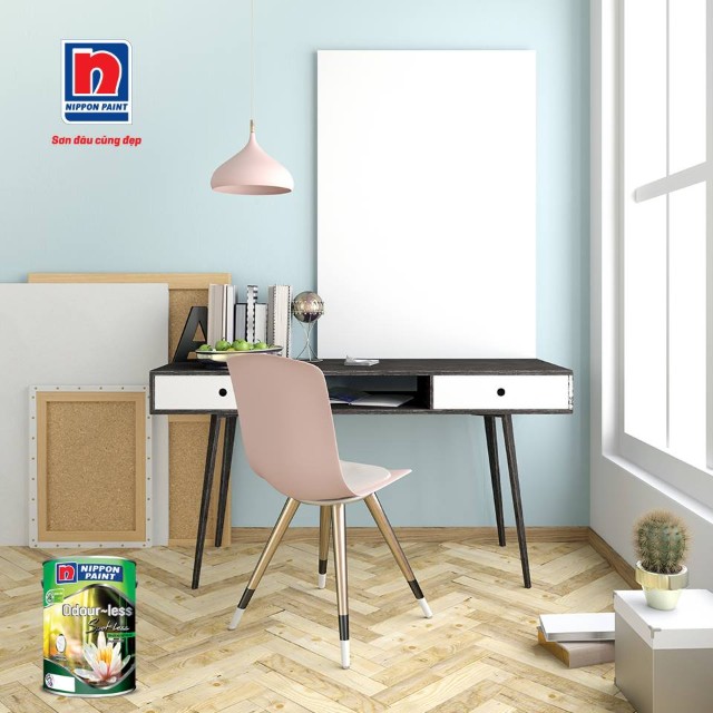 sơn tường phòng trọ dòng sơn nội thất Nippon Odour-less Spot-less